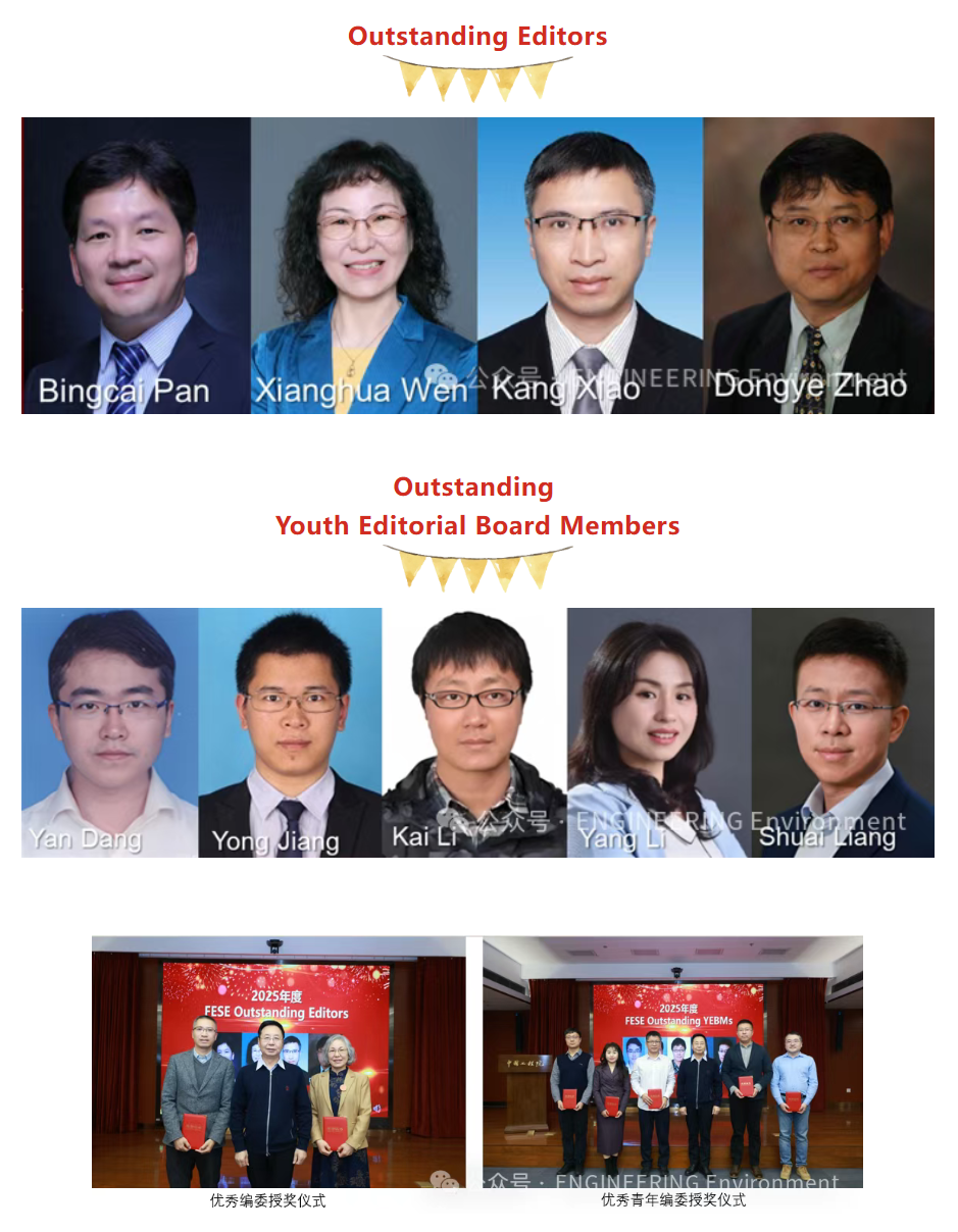 动态新闻 | 祝贺！FESE 2025年度优秀编委！