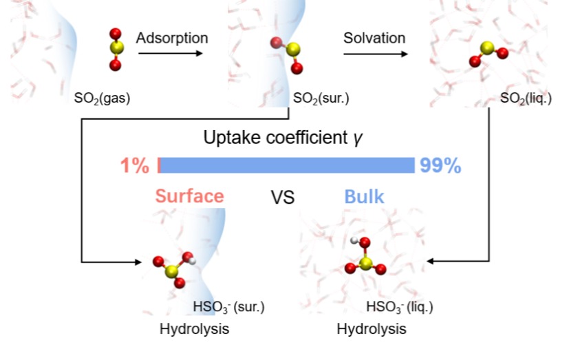 热点文章 | 宋宇课题组与合作者揭示体相反应为SO2水解的主导路径