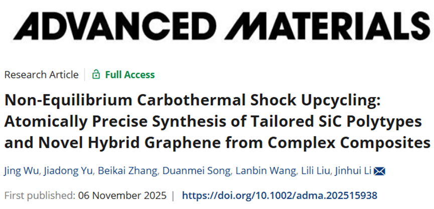 热点文章 | 李金惠团队Adv. Mater.：焦耳热助力非平衡碳热冲击技术实现废弃风电叶片的高价值升级回收